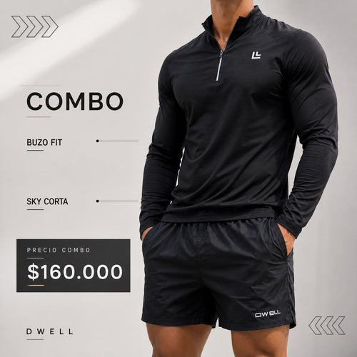 BUZO FIT + SKY CORTA